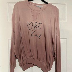 Young Fabulous & Broke Womens Pullover Long Sleeve Buttery Soft Pink
